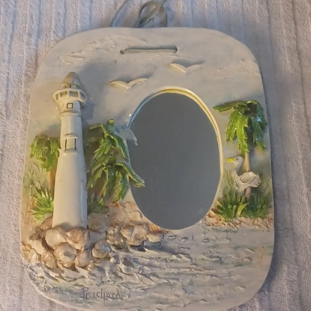 Y2K 2000s Coastal Wall Mirror – Handcrafted Nautical Lighthouse